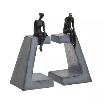 Ограничители для книг raspy (2 шт) (to4rooms) черный 22x24x11 см.