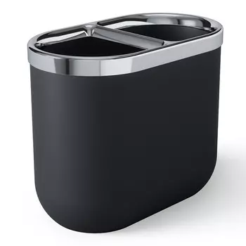 Органайзер для зубных щеток junip черный-хром (umbra) черный 10.0x13.0x7.0 см.