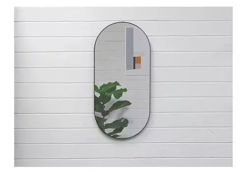 Овальное зеркало banska gralta (banska) черный 40x83x3 см.