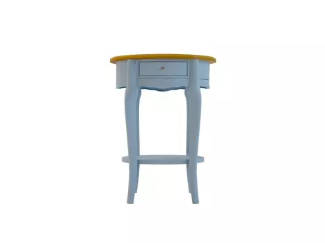 Овальный столик leontina (etg-home) голубой 55.0x72.0x43.0 см.