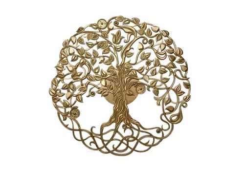 Панно декоративное arbol 75 (inshape) золотой 3 см.