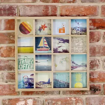 Панно для фотографий gridart (umbra) бежевый 43x43x2 см.