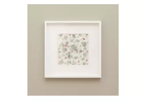 Панно с гортензией и гелиптерумом (wowbotanica) белый 52x52 см.