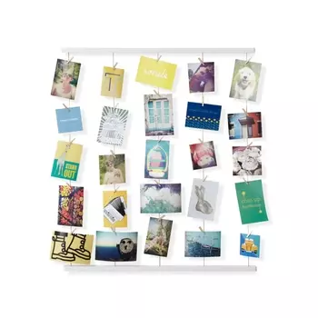 Панно с зажимами для фотографий hangit (umbra) белый 66x74x3 см.