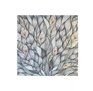 Панно волшебный лес (la neige) серый 100.0x5.0x100.0 см.