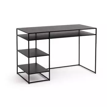 Письменный стол из металла hiba (laredoute) черный 120x75x50 см.