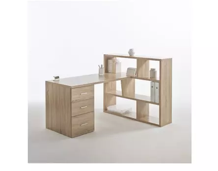 Письменный стол с шкафом для книг fénon (laredoute) белый 119x72x59 см.