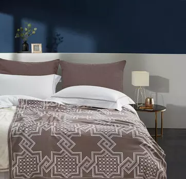 Плед (asabella) коричневый 130x160 см.