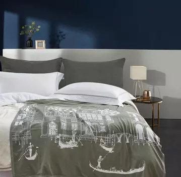 Плед (asabella) зеленый 130x160 см.