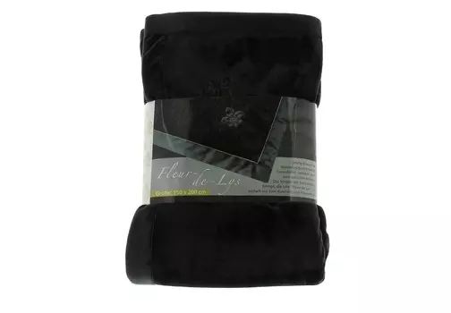 Плед fleur-de-lys (goezze) черный 150x200 см.