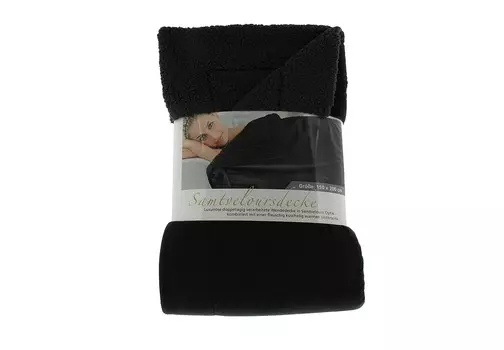 Плед samtvelours (goezze) черный 150x200 см.