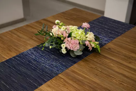 Плейсмат джинс (коралл) синий 30x120 см.