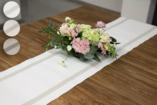 Плейсмат микс (коралл) белый 30x150 см.