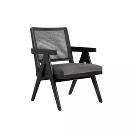 Плетеное кресло (nordal) черный 53x85 см.