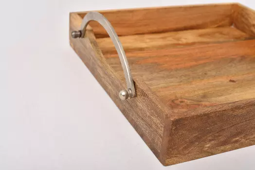 Поднос (abby décor) коричневый 38x11x42 см.