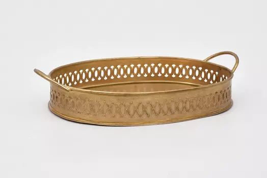 Поднос декоративный (abby décor) золотой 39x8x26 см.