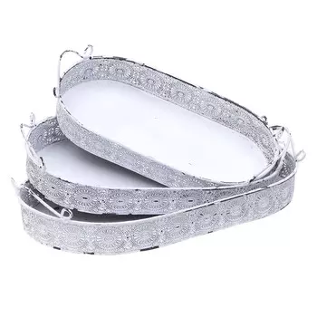 Поднос, набор 3 шт sky (to4rooms) белый 36x5x18 см.