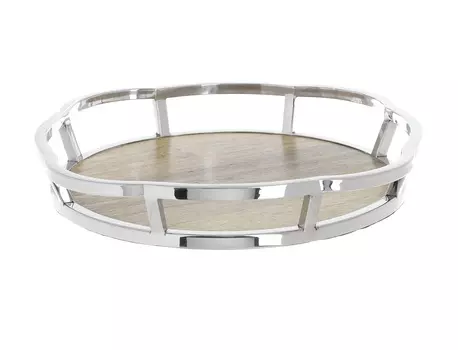 Поднос yunak (to4rooms) серебристый 5 см.