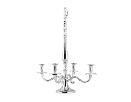 Подсвечник foliar (desondo) серебристый 72 см.