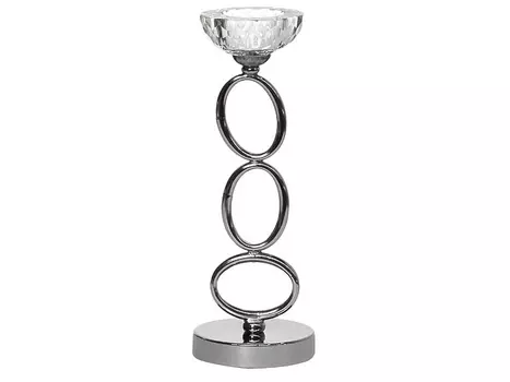 Подсвечник (garda decor) серебристый 10x31x10 см.