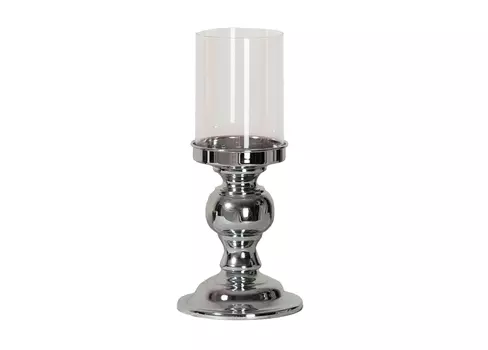 Подсвечник (garda decor) серебристый 29 см.