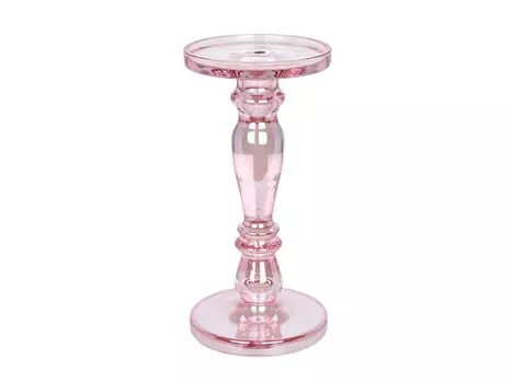 Подсвечник luster pink (ogogo) розовый 18 см.