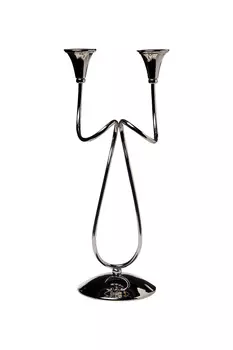 Подсвечник металлический хром (garda decor) серебристый 20x53x16 см.