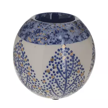 Подсвечник remarkable (to4rooms) синий 10x10x10 см.