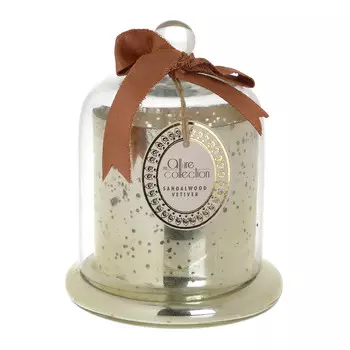 Подсвечник со свечой sandalwood vetiver (to4rooms) золотой 15 см.