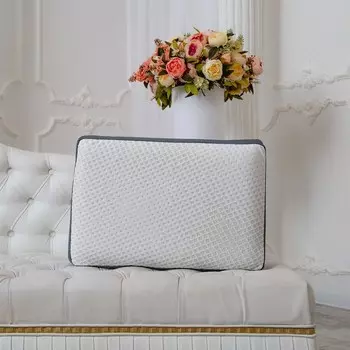 Подушка memory-relax пьюр (kingsilk) белый 38x9x58 см.