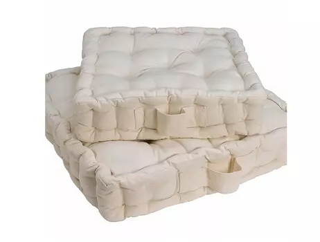 Подушка напольная (laredoute) бежевый 50x50x10 см.