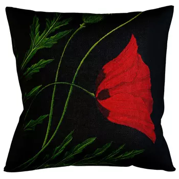 Подушка «ночной сад», версия 2 (object desire) черный 45x45 см.