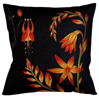 Подушка «ночной сад», версия 4 (object desire) черный 45x45 см.