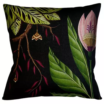 Подушка «тропический лес», версия 2 (object desire) черный 45x45 см.