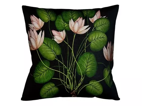 Подушка тропический лес , версия 8 (object desire) черный 45x12x45 см.