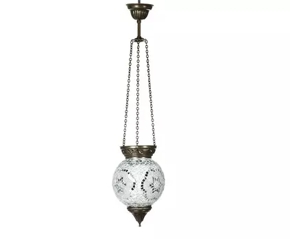 Подвес белый (kink light) серебристый 60 см.