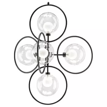 Подвесная люстра alfa (lightstar) черный 175 см.