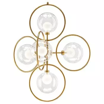 Подвесная люстра alfa (lightstar) золотой 175 см.