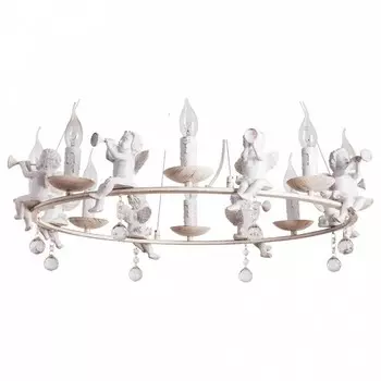 Подвесная люстра amur (arte lamp) белый 70 см.