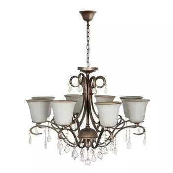 Подвесная люстра arti lampadari borgese e 1.1.8.602 gb (arti lampadari) белый 600 см.