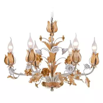 Подвесная люстра arti lampadari contrada e 1.1.6 wo (arti lampadari) золотой 410 см.