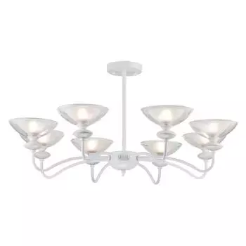 Подвесная люстра arti lampadari fassano e 1.1.8 w (arti lampadari) белый 380 см.