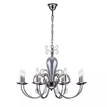 Подвесная люстра arti lampadari lazzaro e 1.1.8 nb (arti lampadari) серый 560 см.