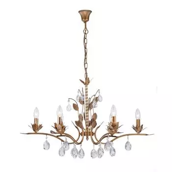 Подвесная люстра arti lampadari merana e 1.1.6 ag (arti lampadari) золотой 420 см.