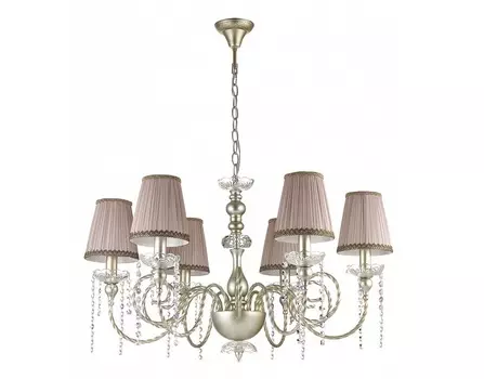 Подвесная люстра aurelia (odeon light) розовый 120 см.