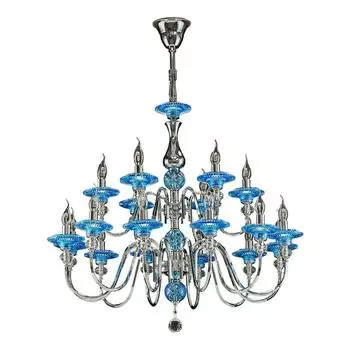 Подвесная люстра azzurro (osgona) серебристый 110 см.