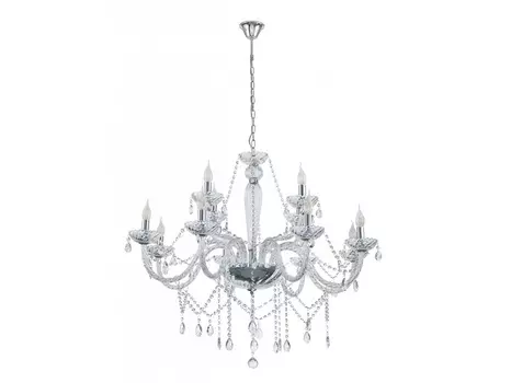 Подвесная люстра basilano (eglo) прозрачный 84 см.