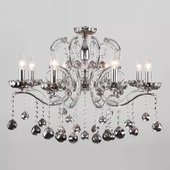 Подвесная люстра brezza (eurosvet) серебристый 90 см.