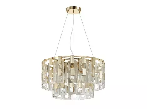 Подвесная люстра buckle (odeon light) прозрачный 83 см.