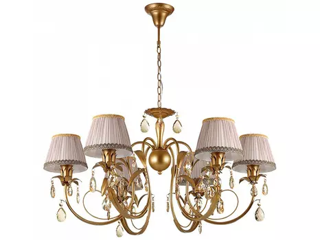 Подвесная люстра carolla (odeon light) золотой 113 см.